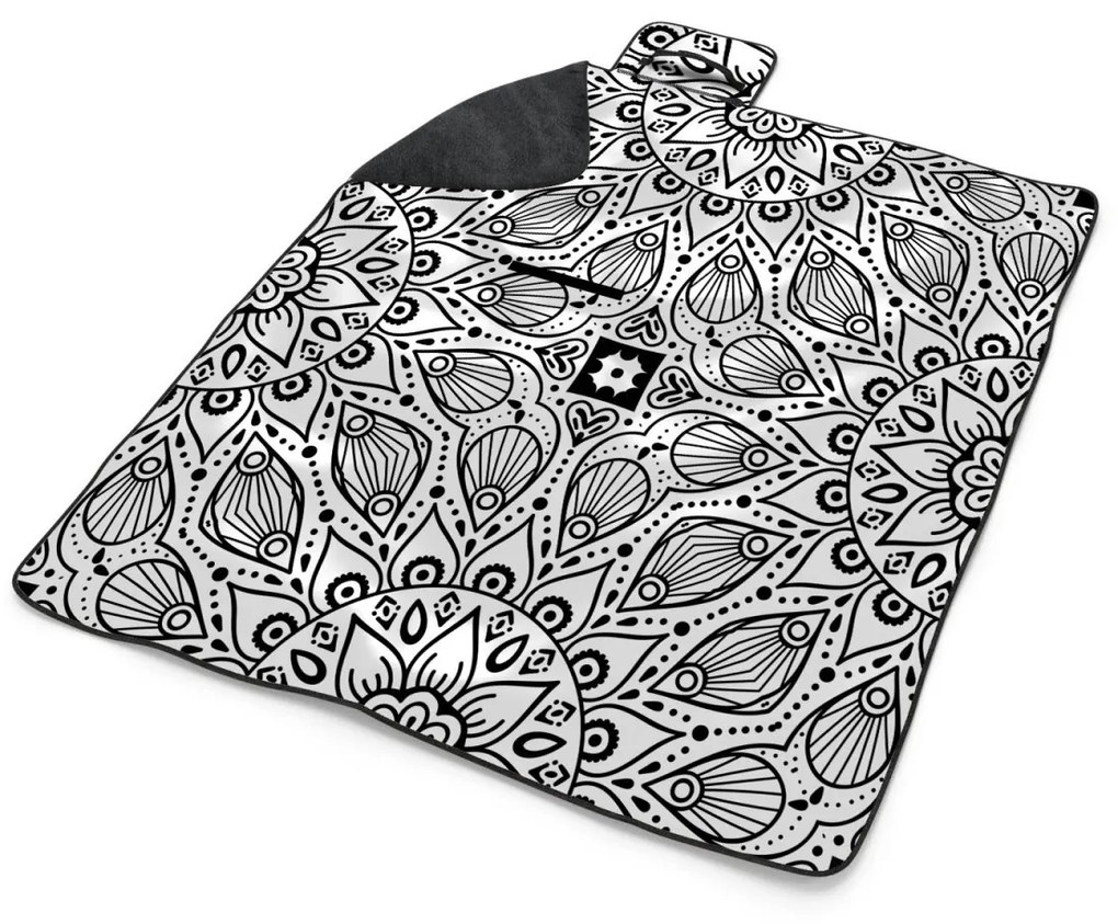 Sablio Plážová deka Biele mehendi: 200x140 cm