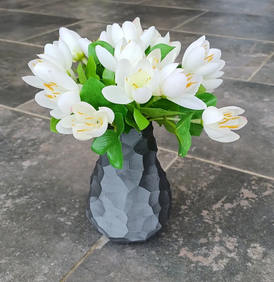 HRADIL Váza flín mozaika 12 cm Farba: Čierna