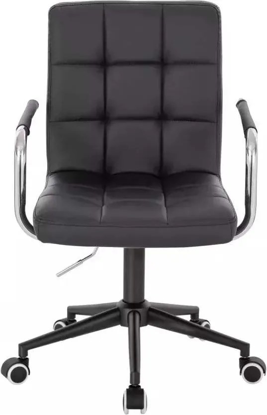 LuxuryForm DESIGN Stolička VERONA na čiernej podstave s kolieskami - čierna