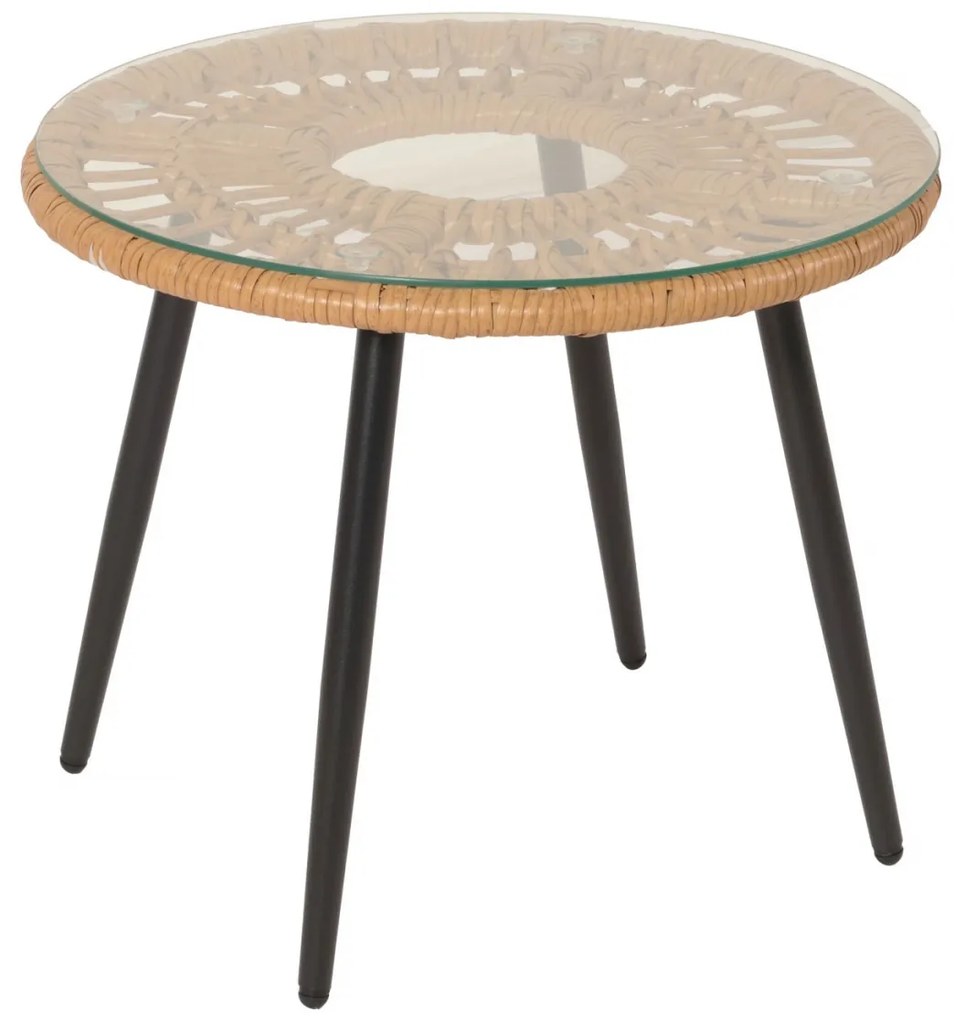 Súprava 2 kresielok a stolíka HWC-N33 - prírodná farba, čalúnenie svetlosivá