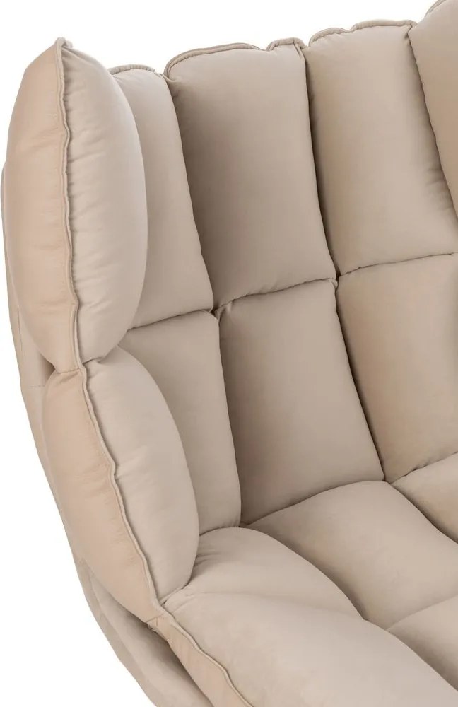 Béžové zamatové relaxačné kreslo Chair Relax Bubby Beige - 78*73*92cm
