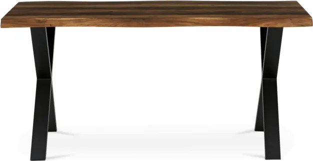 Jedálenský stôl 160x90 cm HT-F4316 OLW staré drevo / čierne nohy