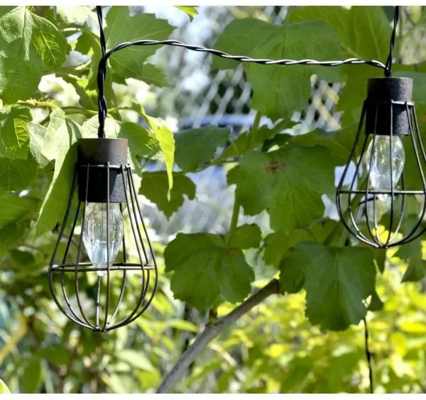 LED Solárna vonkajšia reťaz 10xLED/1,2V 300 mAh 3,8 m IP44