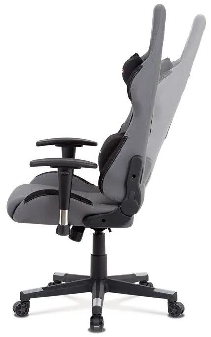 Autronic BONTEC Herné kreslo, hojdací mechanizmus, sivá, KA-F05 GREY Farba: Šedá