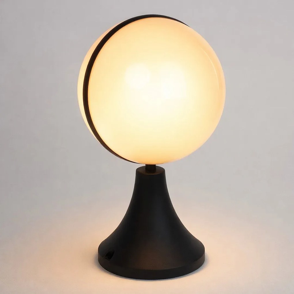 Exteriérové svietidlo Circulo, 1x biele plastové tienidlo, b