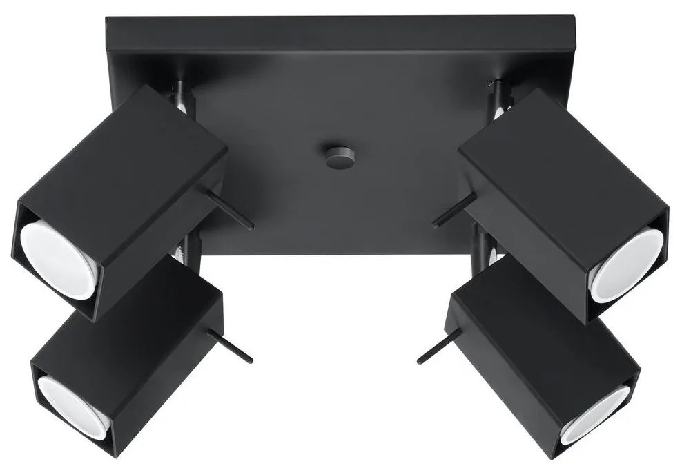 Bodové svietidlo MERIDA 4 4xGU10/40W/230V čierna