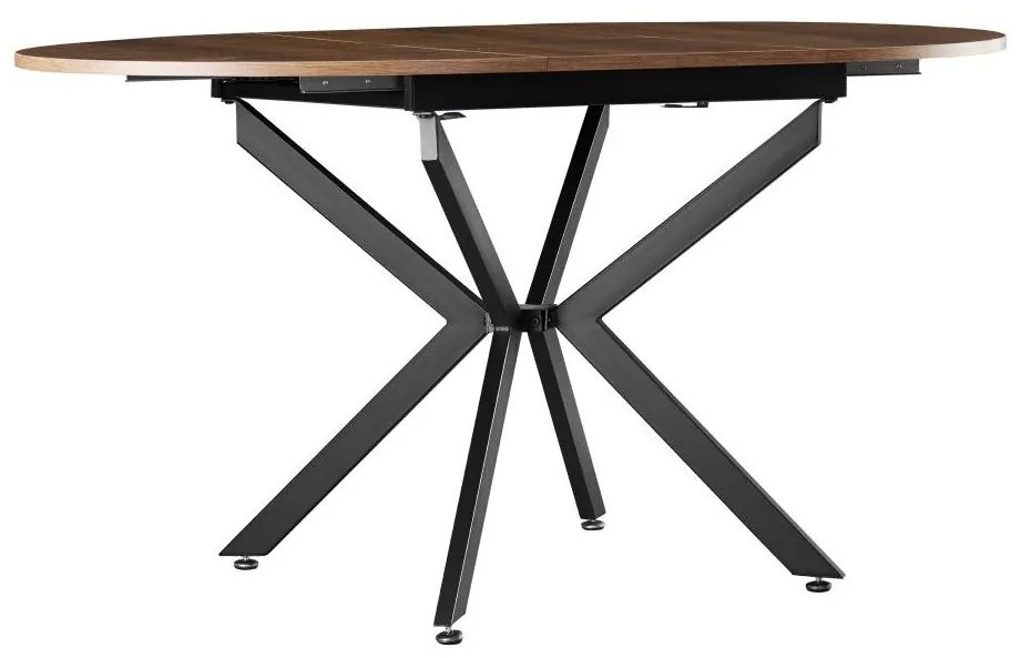 Tempo Kondela Jedálenský rozkladací stôl, dub tmavý/čierna, 100x100-140x75 cm, ABERO TYP 1