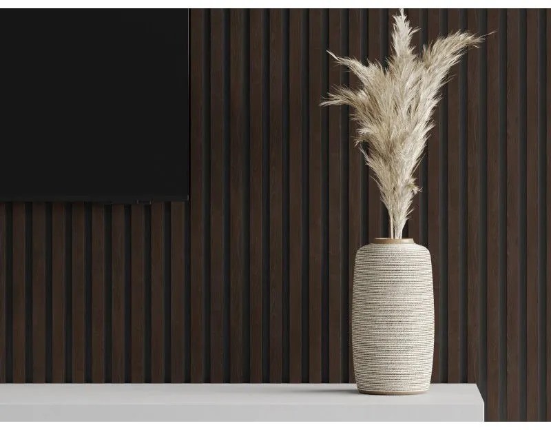 Mexen Lam-B, akustické stenové lamely 275 × 30 cm, HDF doska 4 mm, technická dyha, eben hnedý, S100-275307-3015-022