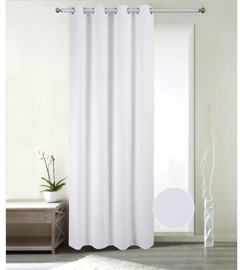 Závesy  na  priechodkách Zita  140x250   Blackout 19863 biele