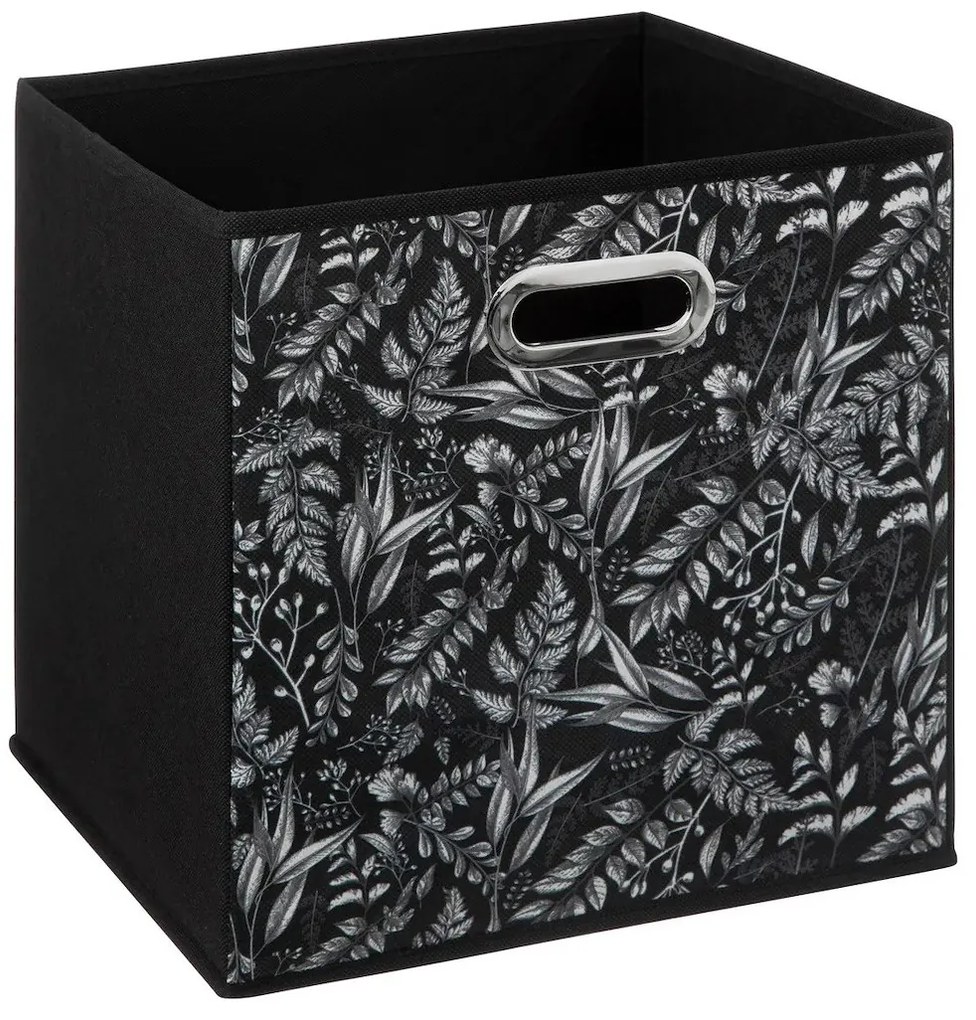 5five Simply Smart Úložný box Organic, 31x31x31 cm, čierna