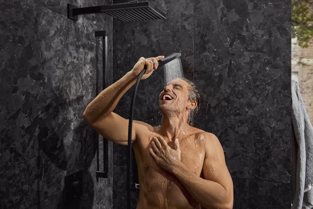 Hansgrohe Pulsify E, tyčová ručná sprcha 100 1jet EcoSmart, čierna matná, HAN-24320670