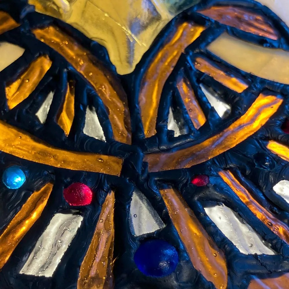 Tienidlo na lampu Tiffany GOLD Ø40