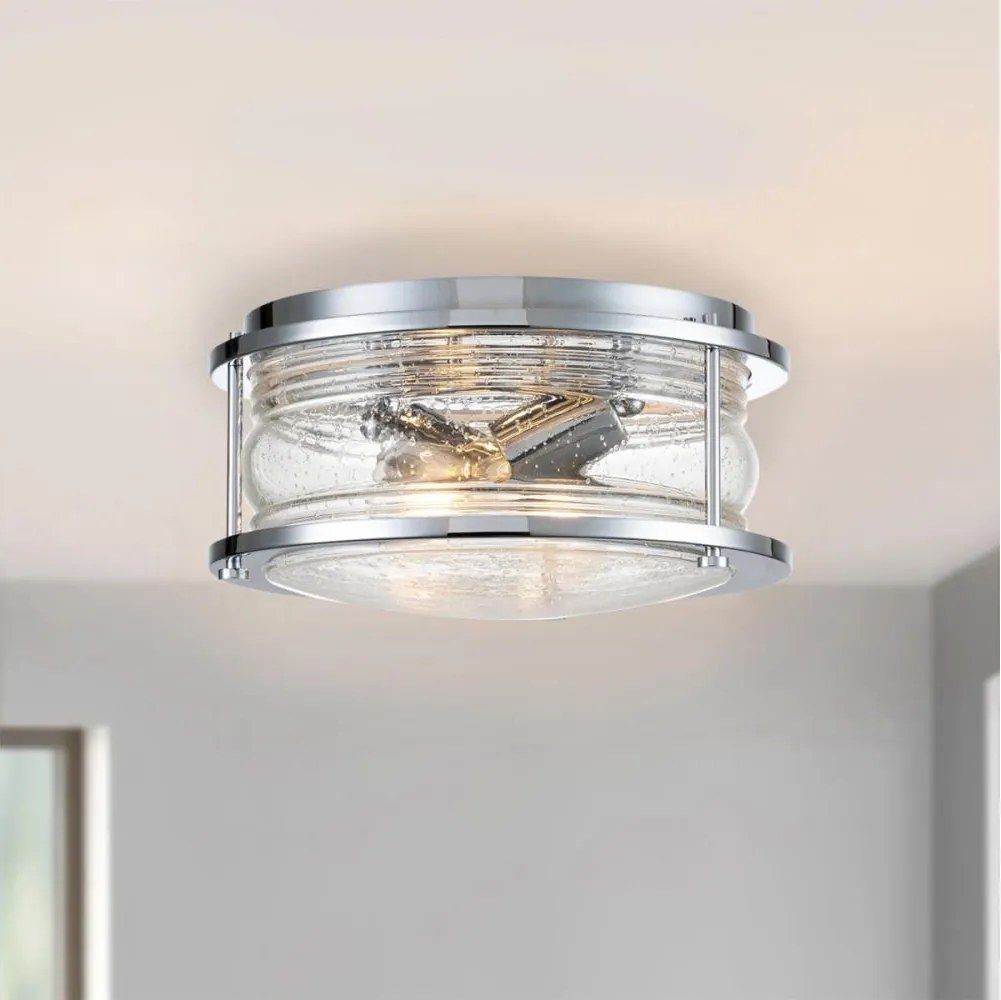 Quintiesse QN-ASHLANDBAY-F-PC-BATH-Kúpeľňové stropné svietidlo ASHLAND 2xE27/60W/230V IP44