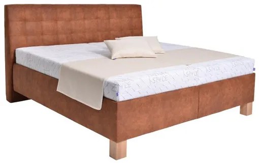 Čalúnená posteľ Victoria 180x200, hnedá, bez matraca