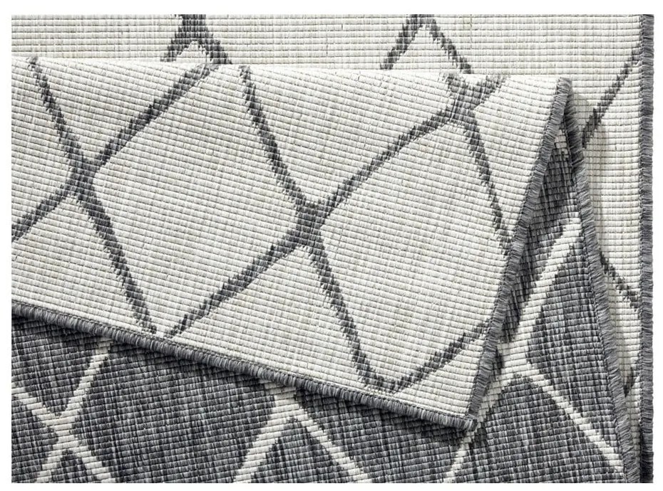 Sivo-krémový vonkajší koberec NORTHRUGS Malaga, 160 x 230 cm