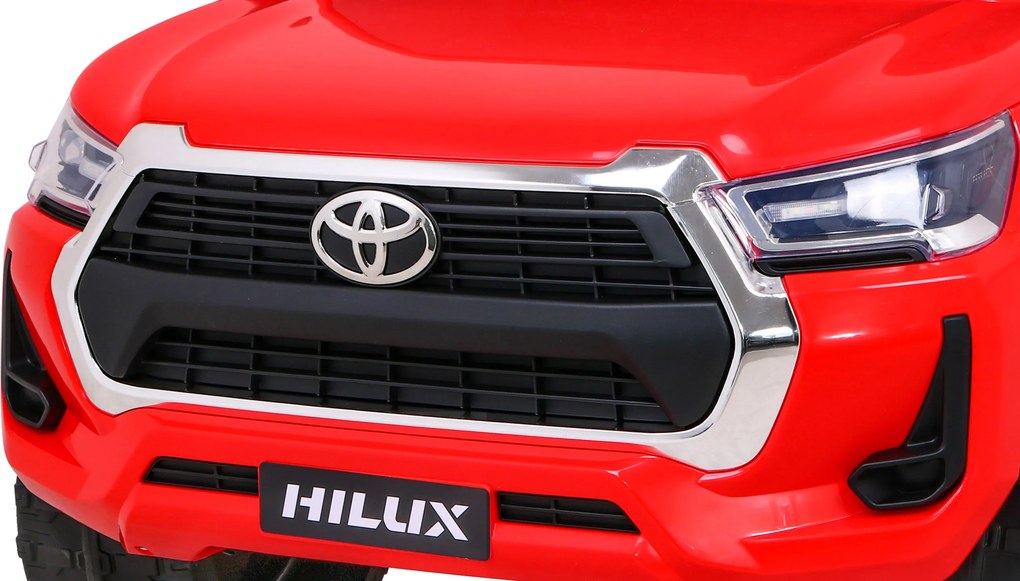 Ramiz Elektrické auto Toyota Hilux pre deti červené + pohon 4x4 + diaľkové ovládanie