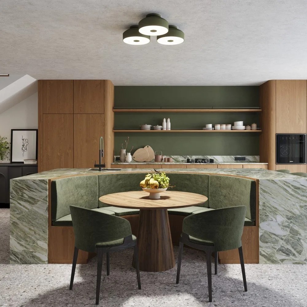 Zelené stropné svietidlo Blacko – Sollux