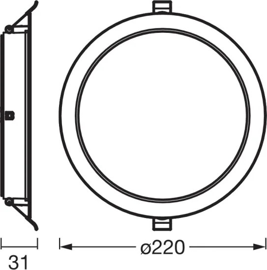 Osram - SADA 6× LED podhľadových svietidiel ESSENTIAL LED/18W/230V Ø 22 cm biela