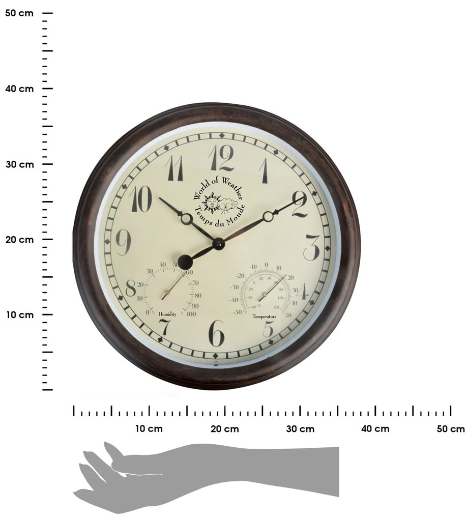 Nástenné hodiny KOTE 38 cm hnedé