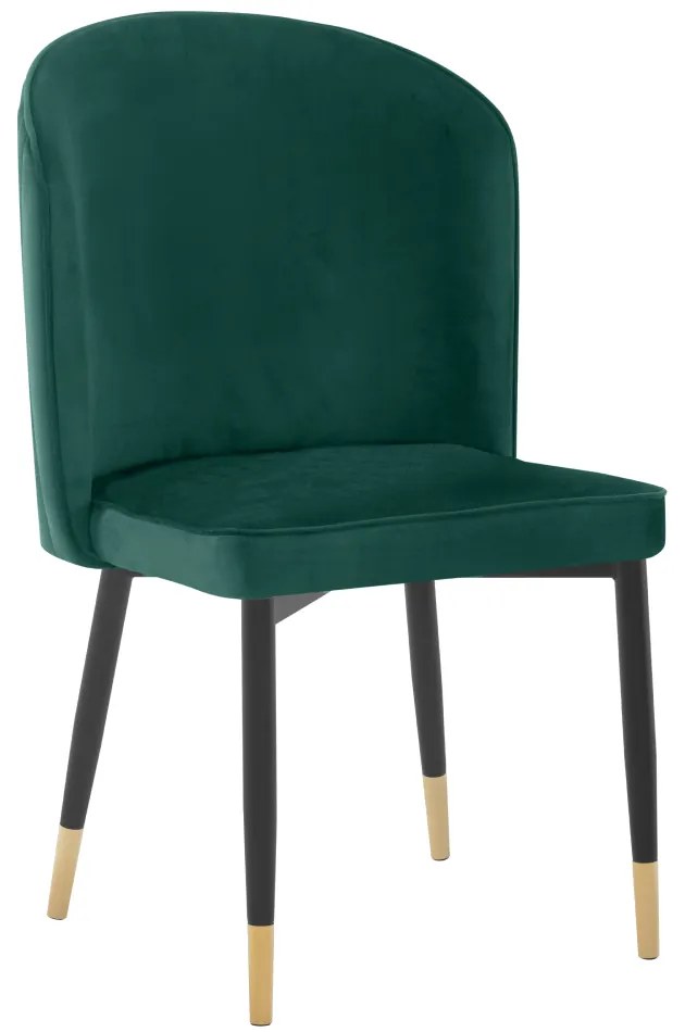 Jedálenská stolička, zelená Velvet látka/čierna, UDAJA