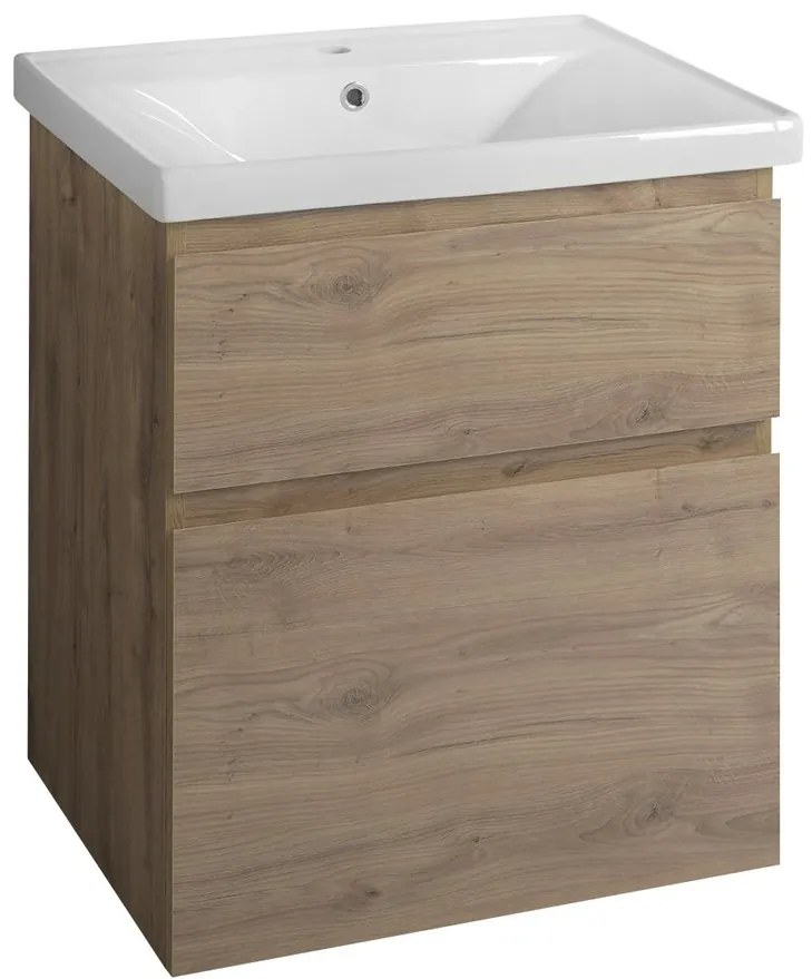 Aqualine Aqualine, ALTAIR umývadlová skrinka 61,5x72,5x45cm, dub emporio, AI365