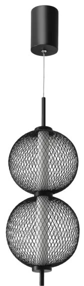 LED luster na lanku PUMA LED/10W/230V priemer 14 cm čierny