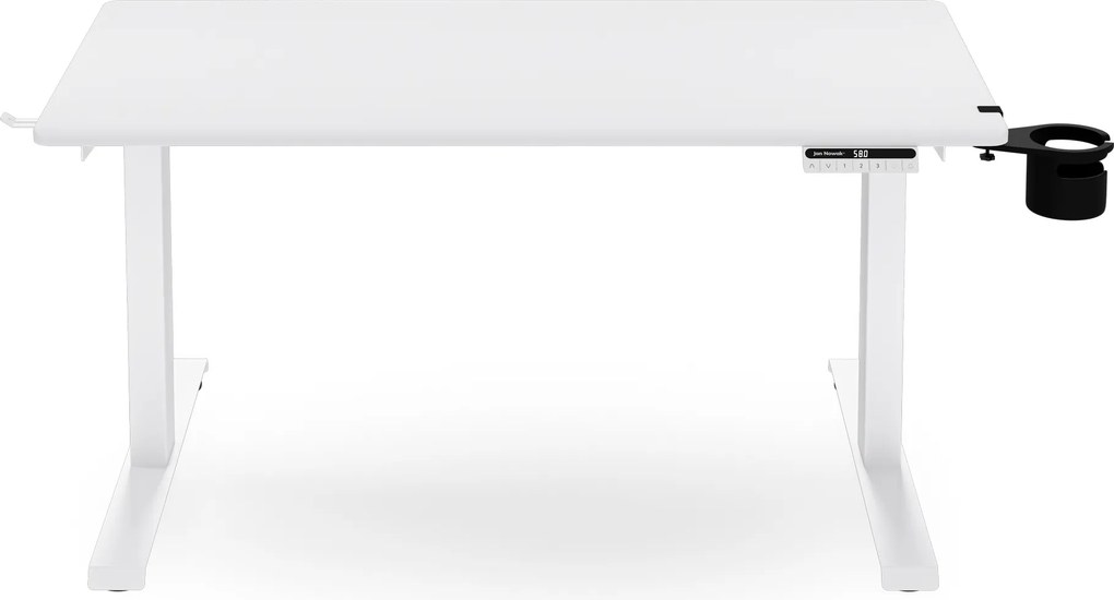 Elektrický stôl s nastaviteľnou výškou ergonomický biely,1200x600 mm: ARIA