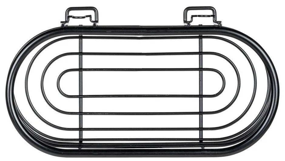 Čierna sprchová polica Wenko Trestina, 26 x 11 cm