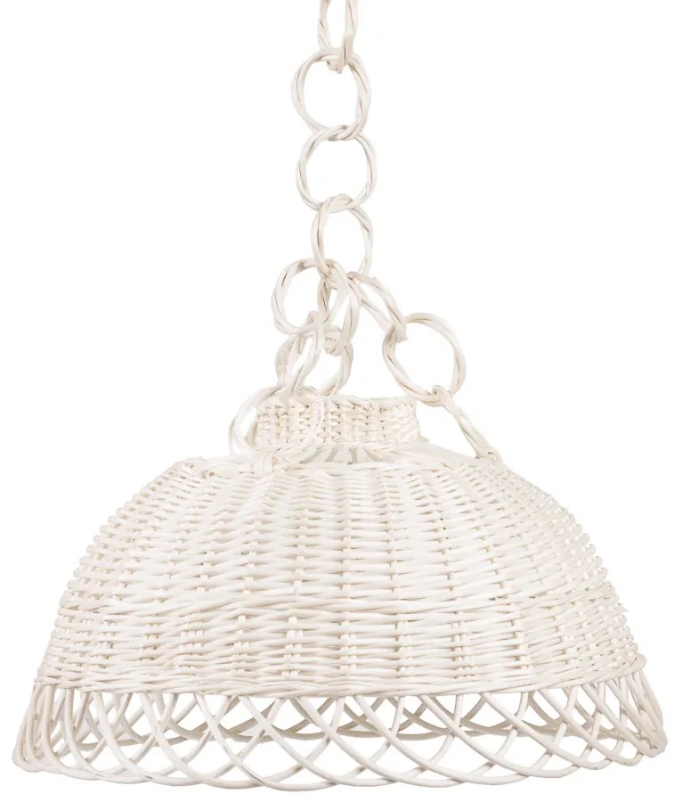 Luster prútený bielený (tienidlo) Lustre III.priemer 37 x v. 19/47(cm)