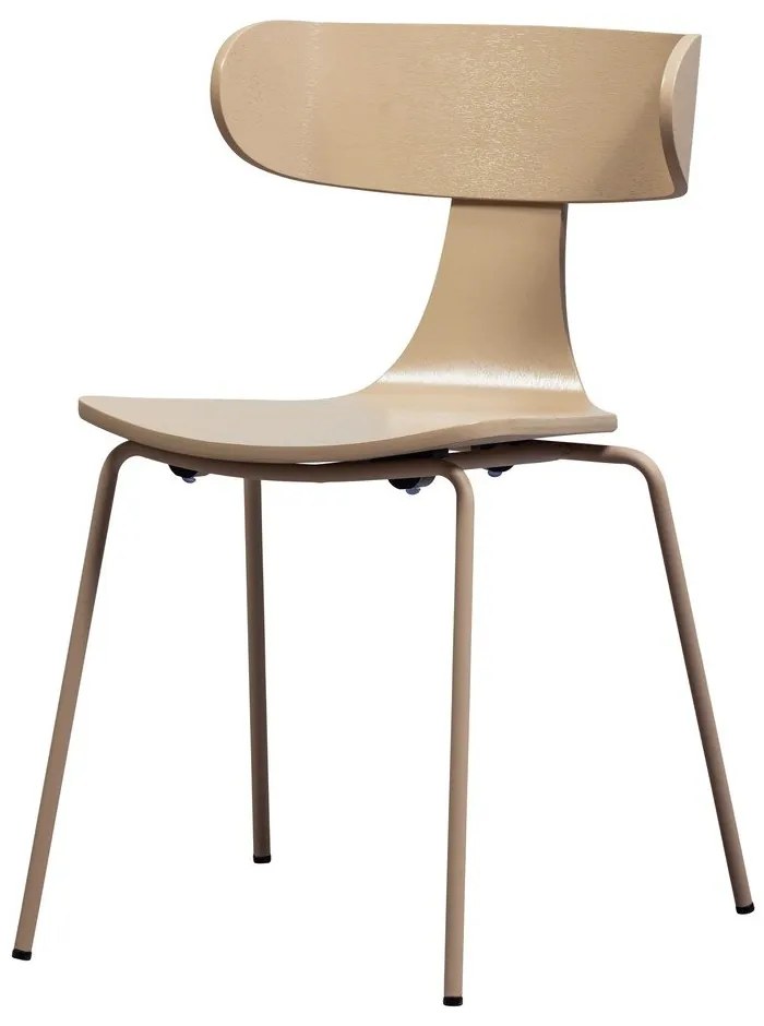 Stohovateľná jedálenská stolička v dekore jaseňa v prírodnej farbe Form – WOOOD