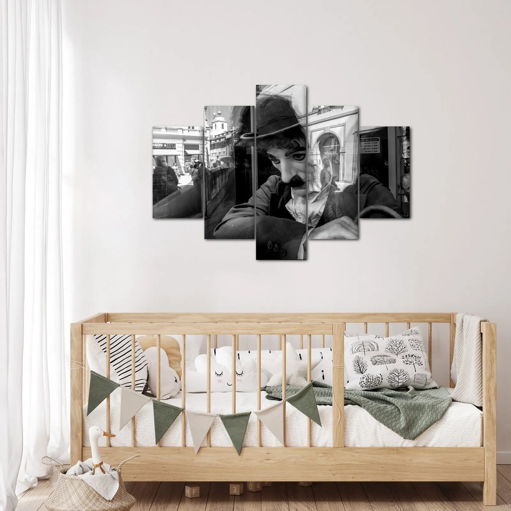 Obraz - Charles Chaplin v Prahe (150x105 cm)