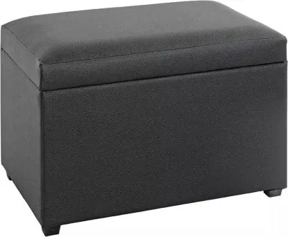 Úložná truhla na sedenie Miguel, čierna ekokoža%