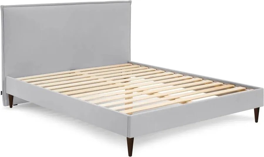 Sivá dvojlôžková posteľ Bobochic Paris Sary Dark, 180 x 200 cm