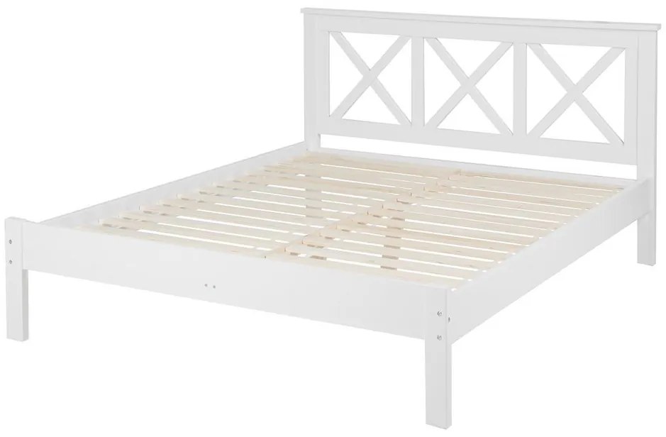 Manželská posteľ 140 cm TANTE (s roštom) (biela). Vlastná spoľahlivá doprava až k Vám domov. 1007533