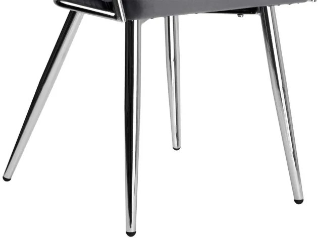 Jedálenská stolička COFTON zamatová, strieborná / grafitová