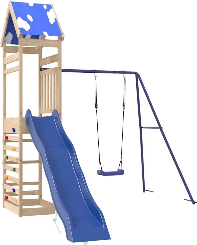 vidaXL Vonkajšia súprava na hranie masívna borovica