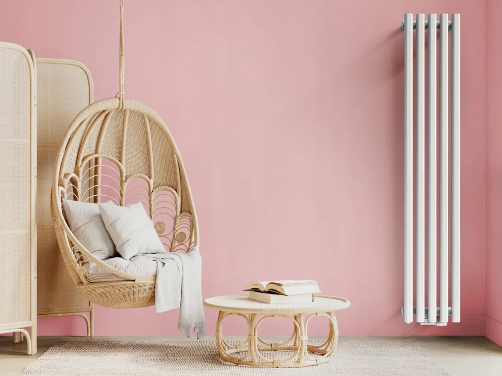 Regnis Lazur LA, vykurovacie teleso 330x1800mm so stredovým pripojením 50mm, 705W, biela matná, LAZURLA/1800/330/D5/WHITE