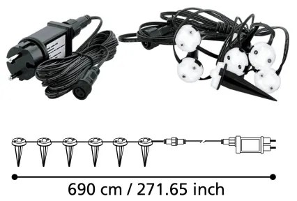 Eglo 900117 - LED Vonkajšia dekoračná reťaz SPINETOLI 6xLED IP65