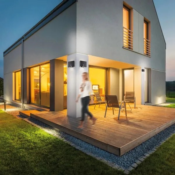 JUST LIGHT. 19471-18 - LED Vonk. svietidlo so senz. 2xLED/1,25W/3,7V 4400mAh IP44