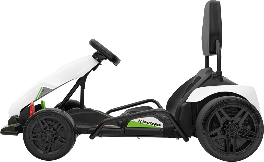 Ramiz Detská motokára na batérie Fast 3 Drift biela + funkcia Drift + motory 2x150W + rádio LED + pásy