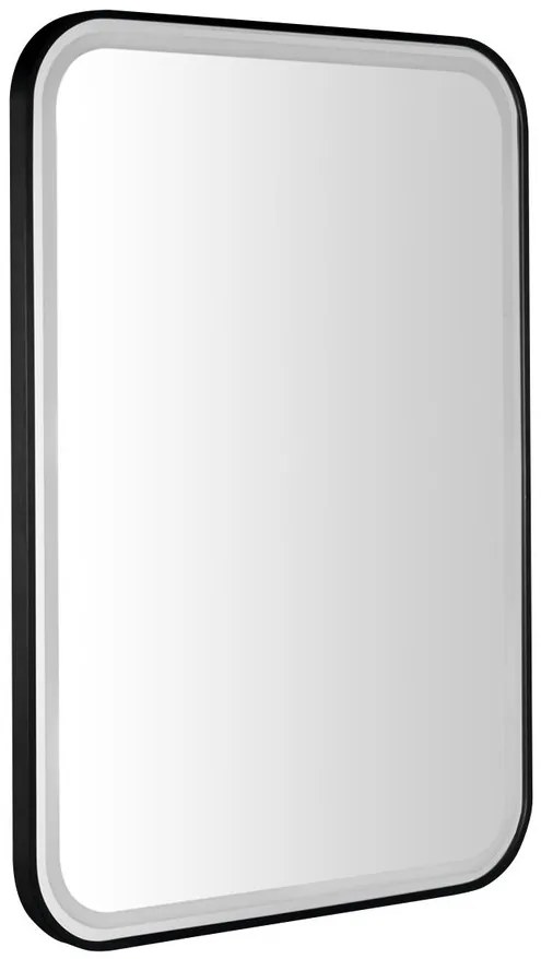 Sapho Sapho, CETIS zrkadlo s LED osvetlením 60x80cm, čierna matná, CT080