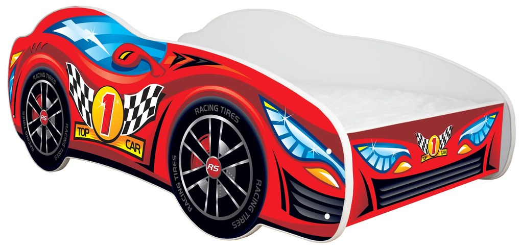 TOP BEDS Detská auto posteľ Racing Cars 140cm x 70cm - TOP CAR