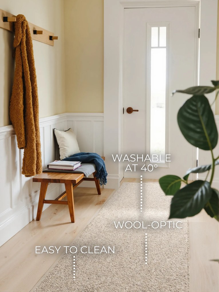 ELLE Decoration, Behúň Wolly Ultra 106230 Dark Cream z kolekcie Elle, 80x240, béžová, obývacia izba