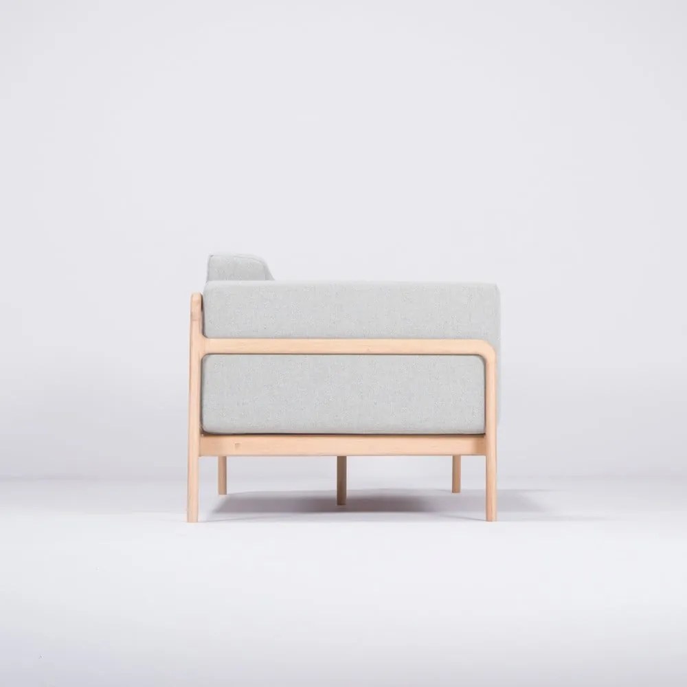 Modrosivá pohovka s konštrukciou z dubového dreva Gazzda Fawn, 180 cm