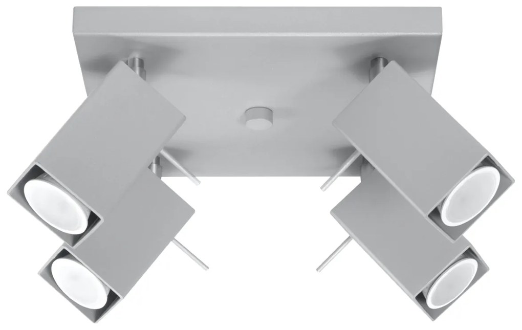 Stropné svietidlo Merida, 4x sivé kovové tienidlo, (možnosť polohovania)