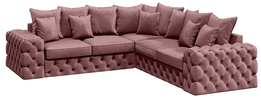 Rohový gauč chesterfield BENETTO CONCEPT PLUS - MAGIC VELVET- 2215,Ľavý roh