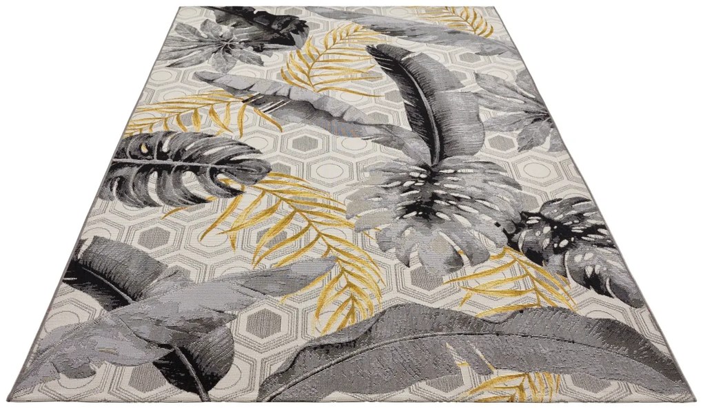 Hanse Home Collection koberce Kusový koberec Flair 105612 Gold Leaves Multicolored – na von aj na doma - 120x180 cm