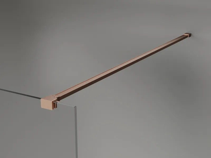Mexen Lunar sprchová stena pravá 80 x 200 cm, 8mm číre sklo, medená matná, 830-080-000-65-00-P
