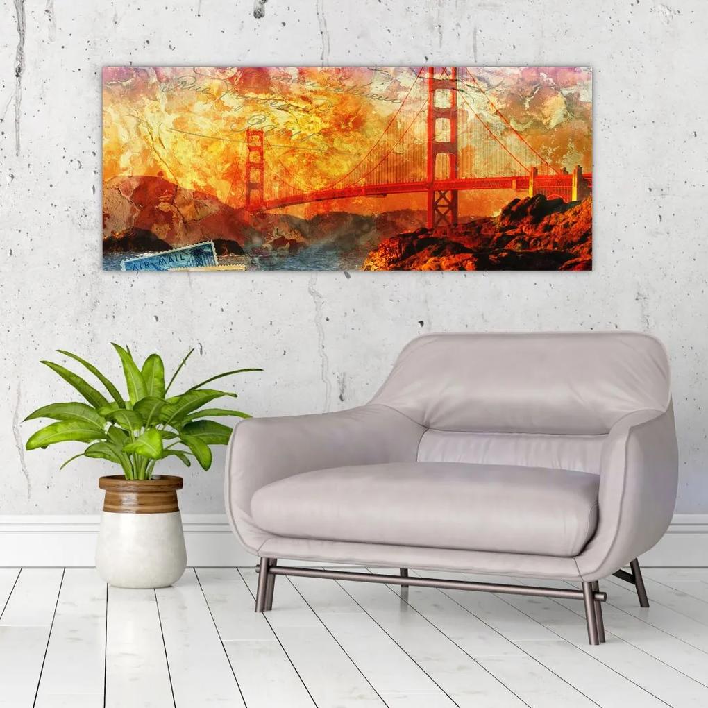 Obraz - Golden Gate, San Francisco, Kalifornia (120x50 cm)