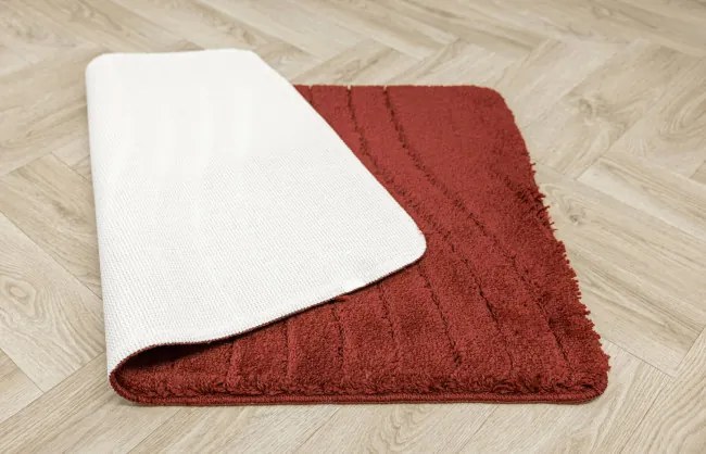 Kúpeľňový koberček Sara Carmine bordový Fale
